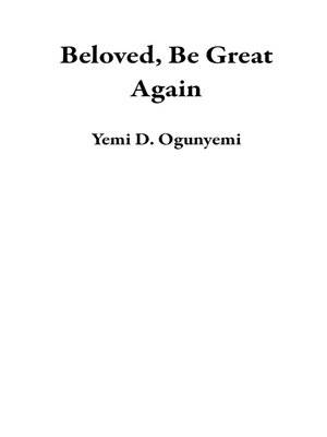 cover image of Beloved, Be Great Again